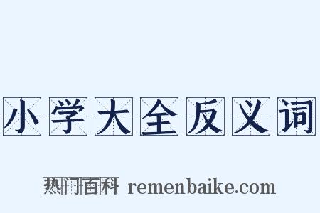 小学大全反义词是什么意思的图片